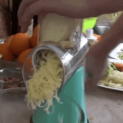 Tabletop Drum Grater β Manual Vegetable Slicer & Shredder