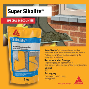 Sika Lite-101 – Powder Integral Waterproofer for Mortar & Concrete