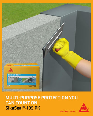 SikaSeal-105 Waterproofing Slurry – Cementitious, Polymer-Modified Waterproofing Kit in Pakistan