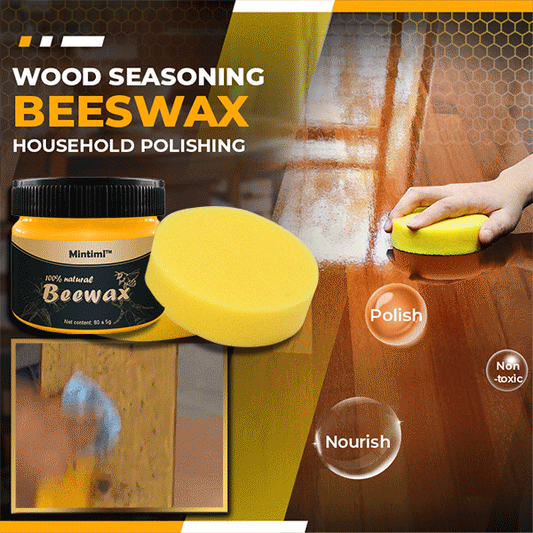 Natural Beeswax Furniture Polish & Cleaner Kit - Restore & Protect Wood Surfaces