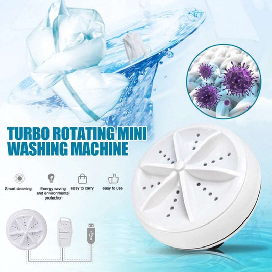 Portable Mini Ultrasonic Washing Machine for Clothes & Dishes