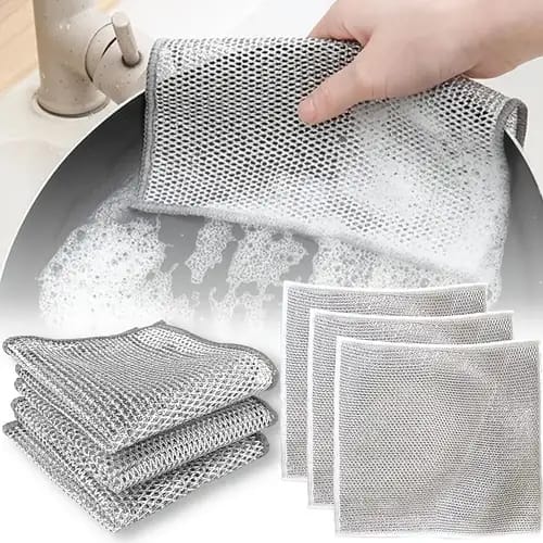 Dish washing Cleaning cloth | Wire Dish washing Rugs for Wet and Dry Kitchen